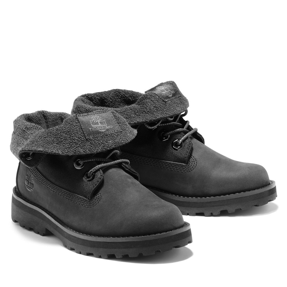 Zapatillas Timberland Niños Junior Courma Roll-Top Boots Negras - Chile UEJ-089527